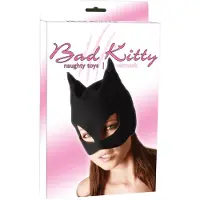 Bad Kitty Leather-Look Kattmask - Svart - Svart