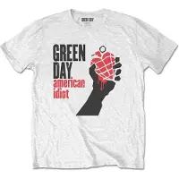 Ginza.se Green Day: Unisex T-Shirt/American Idiot (White) (Small)