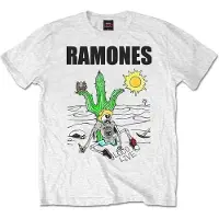 Ginza.se Ramones: Unisex T-Shirt/Loco Live (White) (Small)