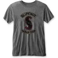 Ginza.se Slipknot: Unisex Burnout T-Shirt/World Tour (Charcoal Grey) (X-Large)