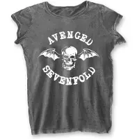Ginza.se Avenged Sevenfold: Ladies Burnout T-Shirt/Deathbat (Charcoal Grey) (XX-Large)