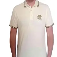 Ginza.se Queen: Unisex Polo Shirt/Crest Logo (Natural) (Medium)