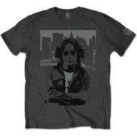 Ginza.se John Lennon: Unisex T-Shirt/Skyline (Charcoal Grey) (Medium)