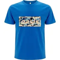 Ginza.se Oasis: Unisex T-Shirt/Camo Logo (Blue) (Medium)