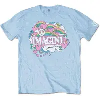 Ginza.se John Lennon: Unisex T-Shirt/Rainbows, Love & Peace (Light Blue) (Small)