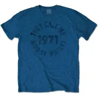 Ginza.se Muddy Waters: Unisex T-Shirt/They Call Me¿ (Denim Blue) (Medium)