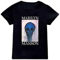 Ginza.se Marilyn Manson: Kids T-Shirt/Halloween Painted Hollywood (Black) (7-8 Years)