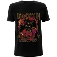 Ginza.se Led Zeppelin: Unisex T-Shirt/Black Flames (Black) (Medium)