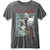 Ginza.se Queen: Unisex Burnout T-Shirt/News of the World (Charcoal Grey) (X-Large)
