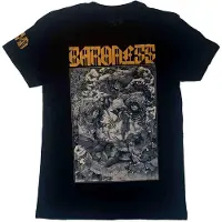 Ginza.se Baroness: Unisex T-Shirt/Gold & Grey Date back (Black) (Back Print & Ex-Tour) (XX-Large)