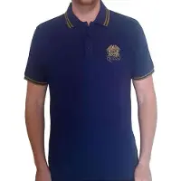 Ginza.se Queen: Unisex Polo Shirt/Crest Logo (Navy Blue) (Medium)