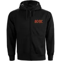 Ginza.se AC/DC: Ladies Zipped Hoodie/Logo (Black) (Back Print) (Small)