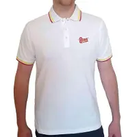Ginza.se David Bowie: Unisex Polo Shirt/Flash Logo (White) (Small)