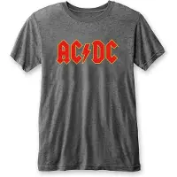 Ginza.se AC/DC: Unisex Burnout T-Shirt/Logo (Charcoal Grey) (Small)