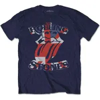 Ginza.se The Rolling Stones: Unisex T-Shirt/British Flag Tongue (Navy Blue) (Medium)