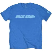 Ginza.se Billie Eilish: Unisex T-Shirt/Blue Racer Logo (Blue) (Sleeve Print) (Medium)
