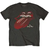Ginza.se The Rolling Stones: Unisex T-Shirt/Vintage Tongue Logo (Charcoal Grey) (Large)