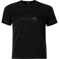 Ginza.se The Beatles: Unisex T-Shirt/Drop T Black-On-Black (Black) (Hi-Build) (Small)