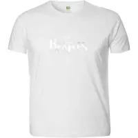 Ginza.se The Beatles: Unisex T-Shirt/Drop T Black-On-Black (White) (Hi-Build) (X-Large)