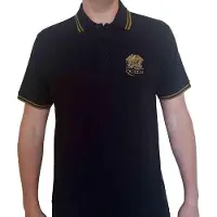 Ginza.se Queen: Unisex Polo Shirt/Crest Logo (Black) (Large)
