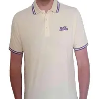 Ginza.se Black Sabbath: Unisex Polo Shirt/Wavy Logo (Natural) (Large)