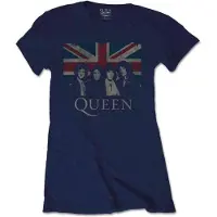 Ginza.se Queen: Ladies T-Shirt/Vintage Union Jack (Navy Blue) (X-Large)