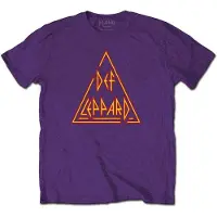 Ginza.se Def Leppard: Unisex T-Shirt/Classic Triangle Logo (Purple) (Medium)
