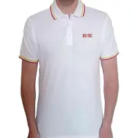 Ginza.se AC/DC: Unisex Polo Shirt/Classic Logo (White) (Small)