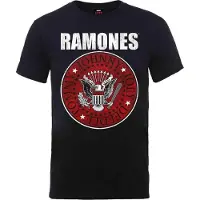 Ginza.se Ramones: Unisex T-Shirt/Red Fill Seal (Black) (Medium)
