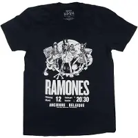 Ginza.se Ramones: Unisex T-Shirt/Belgique (Black) (Medium)