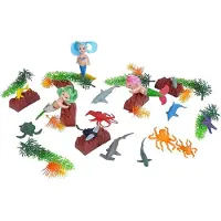 Wild republic Hink m. Djur - 33 stk. - Sjöjungfrur - - One Size - Leksaksfigur