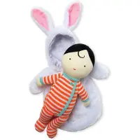 Manhattan Toy Snuggle Baby Doll & Hooded Bunny Sovsck