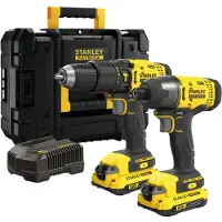 Stanley Sfmck465d2t-qw Sfmcd711+sfmcf800 18v 2x2.0ah Elektrisk Skruvmejsel