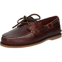 Timberland för män. TB0250772141 Klassiska nautiska skor i brunt läder (43.5 W), Hud, Karta, Ingen, Casual