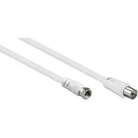 Wentronic goobay AKFC 0250 - Antennkabel - IEC-kontakt hona till F-kontakt hane - 2.5 m - dubbelt skärmad koaxial - 75 dB - vit