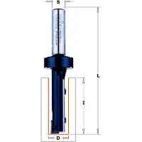 Cmt Rak notfräs ; S=12 mm; D=16 mm