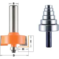 Cmt Falsfräs ; 12 mm; 3,2-12,7 mm; 19 mm; 9 delars