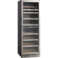 Scandomestic SV 124 X - Vinkylskåp - 2 zoner - bredd: 59,5 cm - djup: 67,7 cm - höjd: 176,4 cm - 416 liter - Rustfit stål/svart - Upp till 126 flaskor