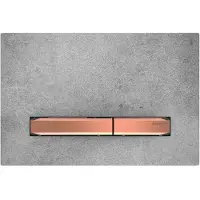 Geberit Sigma 50 kontrollpanel i betong/rött guld