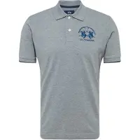 La Martina Grigio Bomull Herr Polo
