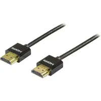 Deltaco tunn HDMI-kabel, 1m, svart