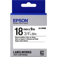 Epson LK-5WBN | svart text - vit tejp | 18mm (original)