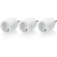 Deltaco SH-P01 - Smart kontakt - trådlös - 802.11b/g/n - 2.4 Ghz - vit (paket om 3)