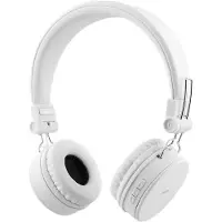STREETZ Vikbart on-ear Bluetooth headset, 3.5 mm, vit
