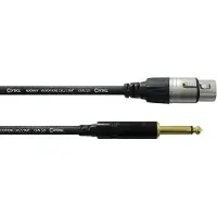 Cordial CCM 7,5 FP XLR Anslutningskabel [1x XLR-honkontakt - 1x Teleplugg 6.35 mm] 7.50 m Svart