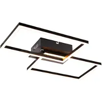 QAZQA Taklampa kvadrat svart 3-stegs dimbar - Plazas Novo