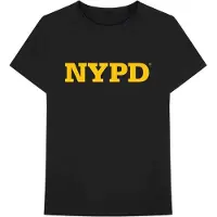Ginza.se New York City: Unisex T-Shirt/NYPD Text Logo (Black) (Large)