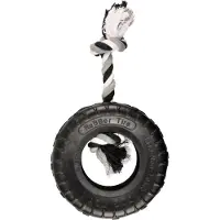 Flamingo Gladiator Rubber Tire & Rope Hund Leksak