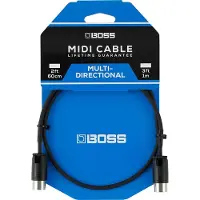 BOSS BMIDI-PB2 2 fots / 60cm MIDI-kabel med Justerbar Kabelvinkel