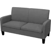 vidaXL 2-sitssoffa 135x65x76 cm mörkgrå